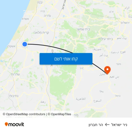 מפת ניר ישראל להר חברון