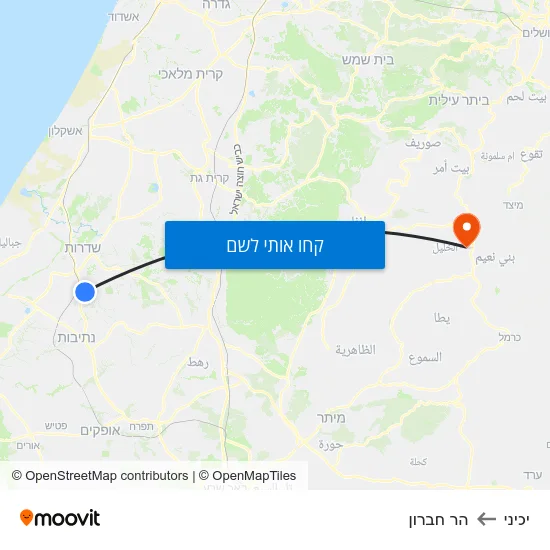 מפת יכיני להר חברון