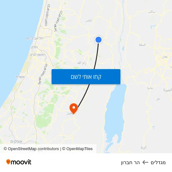 מפת מגדלים להר חברון