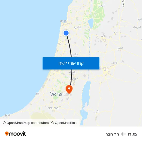 מפת מגידו להר חברון