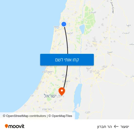 מפת יסעור להר חברון