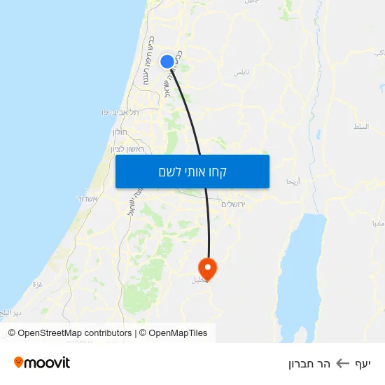 מפת יעף להר חברון