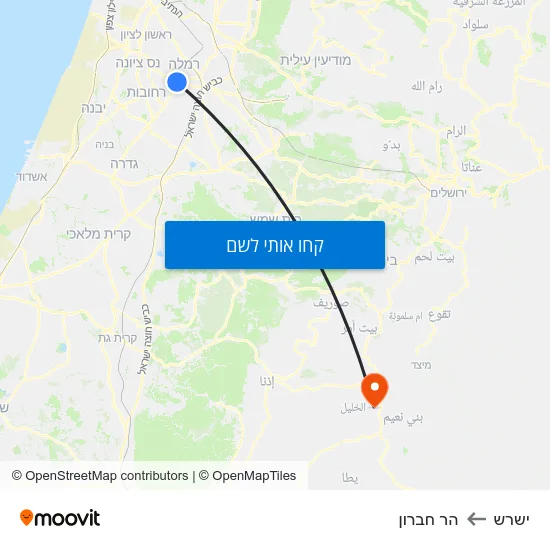 מפת ישרש להר חברון