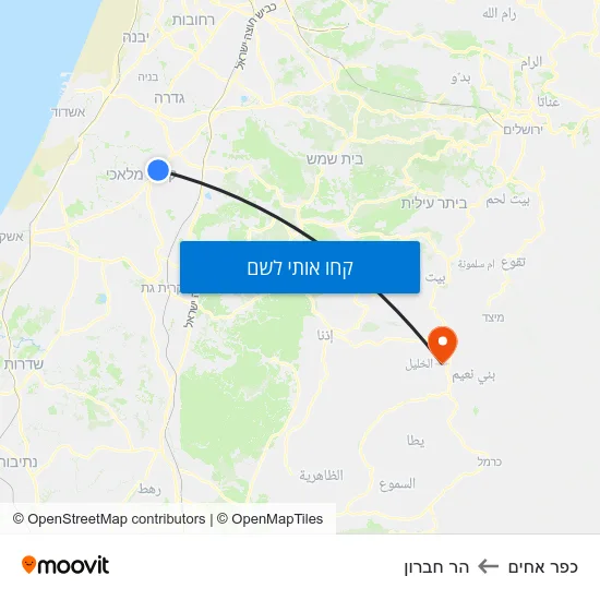 מפת כפר אחים להר חברון