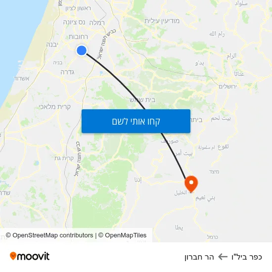 מפת כפר ביל"ו להר חברון