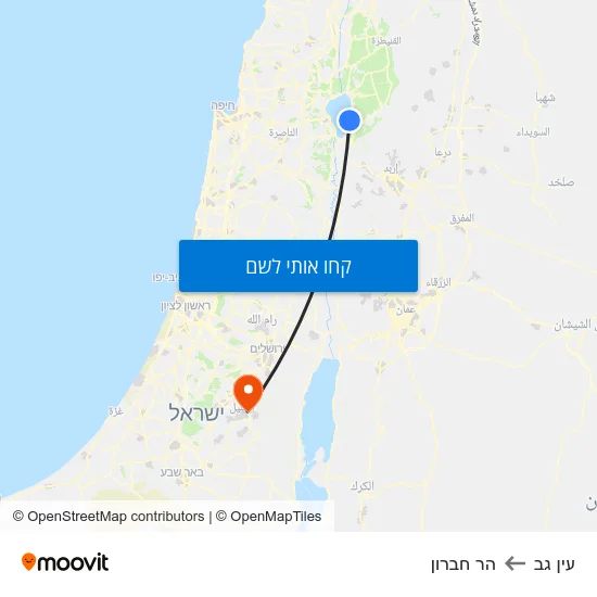 מפת עין גב להר חברון