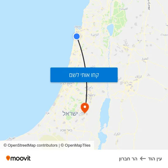 מפת עין הוד להר חברון