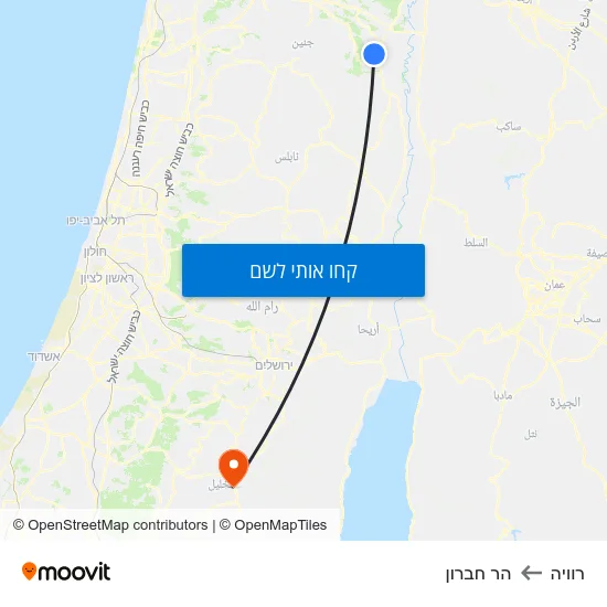 מפת רוויה להר חברון