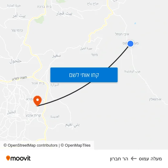 מפת מעלה עמוס להר חברון