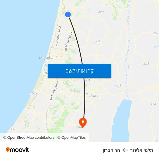 מפת תלמי אלעזר להר חברון
