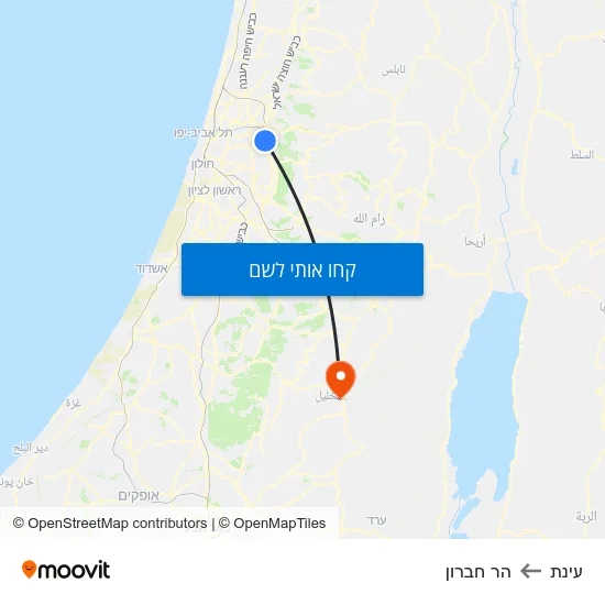 מפת עינת להר חברון