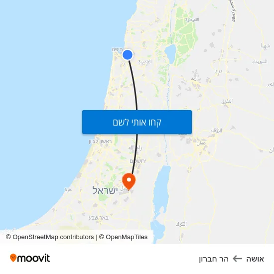 מפת אושה להר חברון