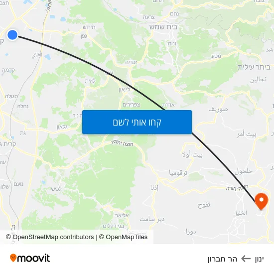 מפת ינון להר חברון