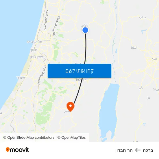 מפת ברכה להר חברון