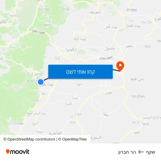 מפת שקף להר חברון