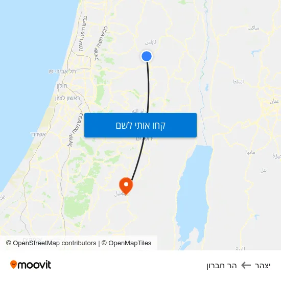מפת יצהר להר חברון
