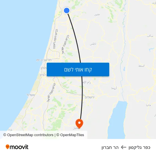 מפת כפר גליקסון להר חברון