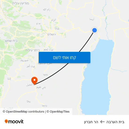 מפת בית הערבה להר חברון
