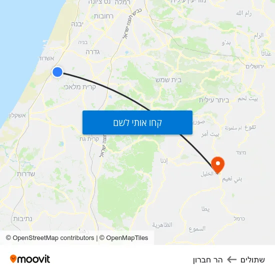 מפת שתולים להר חברון
