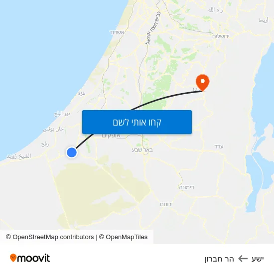 מפת ישע להר חברון