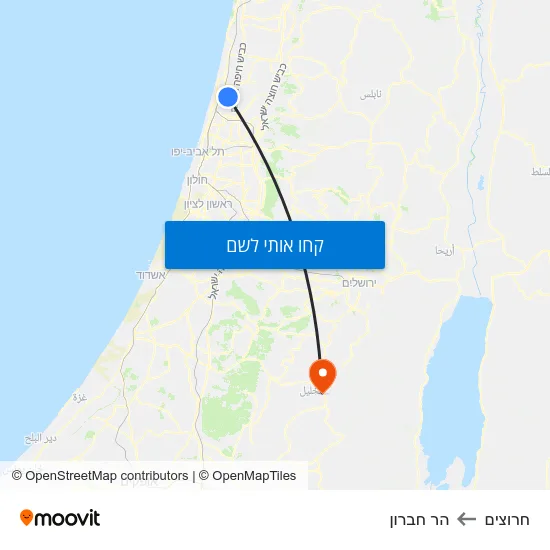 מפת חרוצים להר חברון