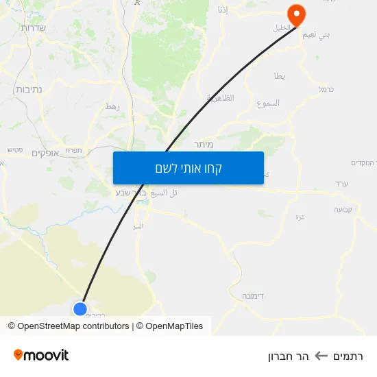 מפת רתמים להר חברון