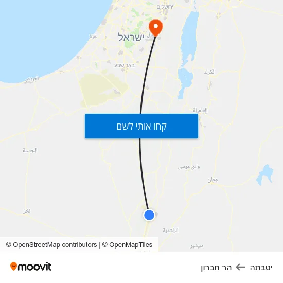 מפת יטבתה להר חברון