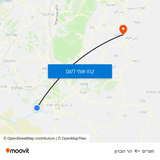 מפת חצרים להר חברון