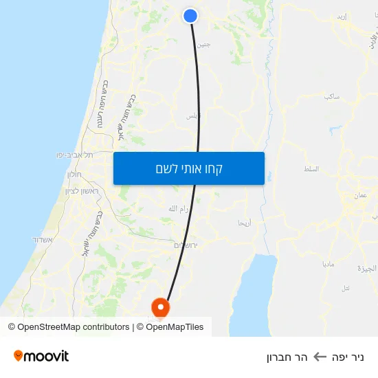 מפת ניר יפה להר חברון