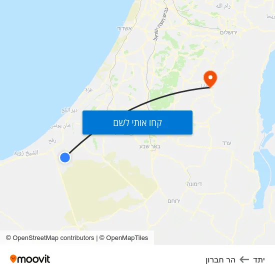 מפת יתד להר חברון