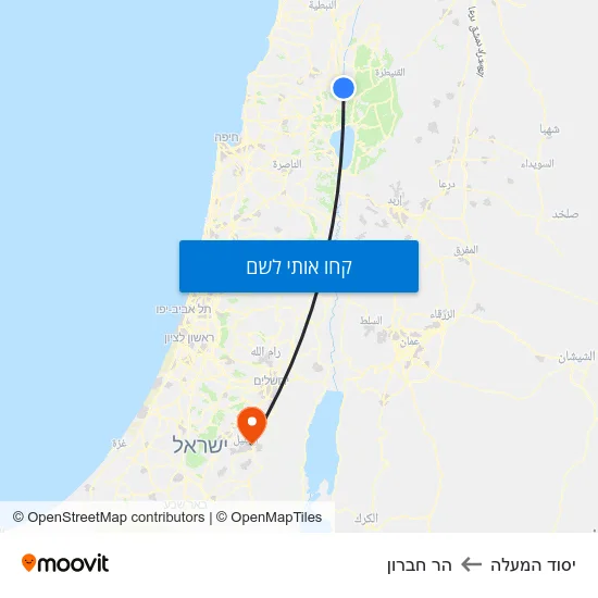 מפת יסוד המעלה להר חברון