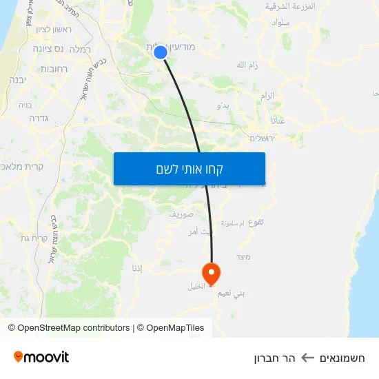 מפת חשמונאים להר חברון
