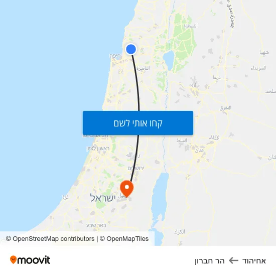 מפת אחיהוד להר חברון