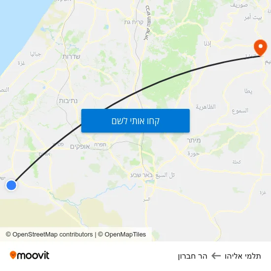 מפת תלמי אליהו להר חברון