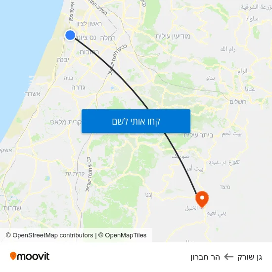 מפת גן שורק להר חברון