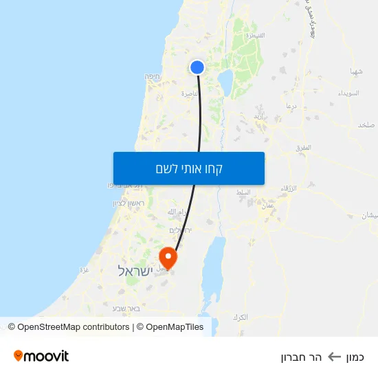מפת כמון להר חברון
