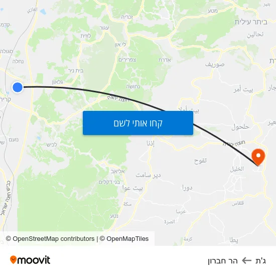 מפת ג'ת להר חברון