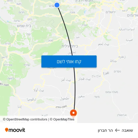 מפת שואבה להר חברון