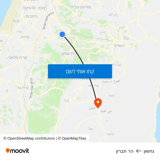 מפת נחשון להר חברון