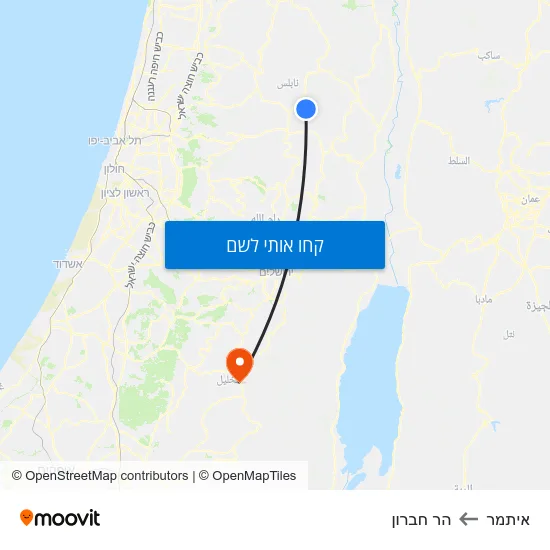 מפת איתמר להר חברון