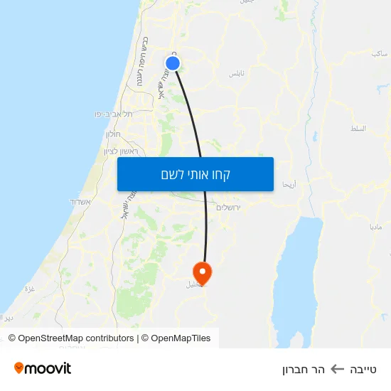 מפת טייבה להר חברון