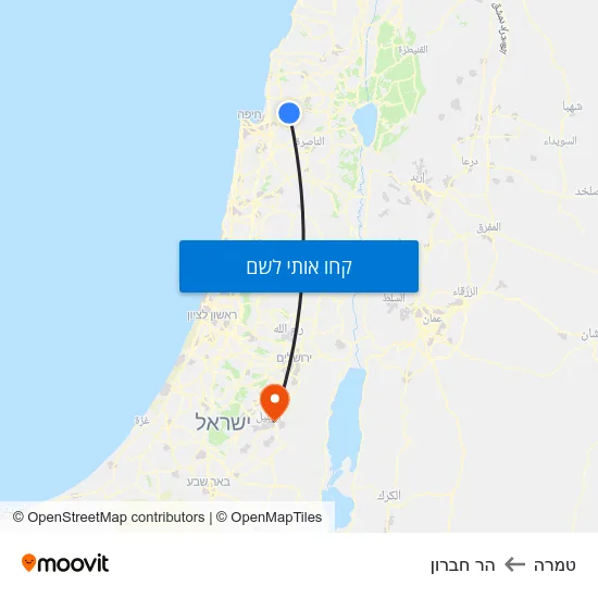 מפת טמרה להר חברון