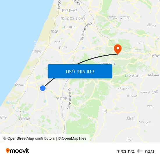 מפת נגבה לבית מאיר