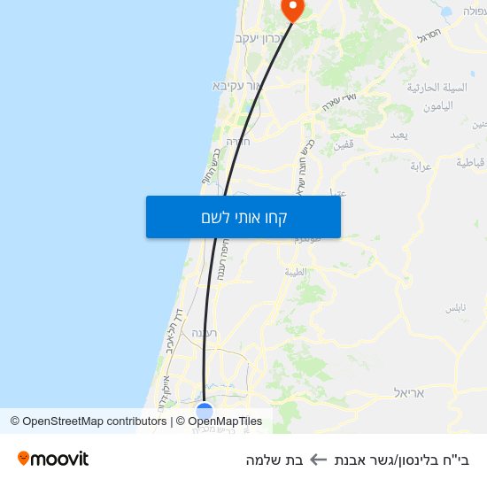 מפת בי''ח בלינסון/גשר אבנת לבת שלמה