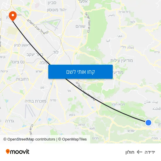מפת ידידה לחולון