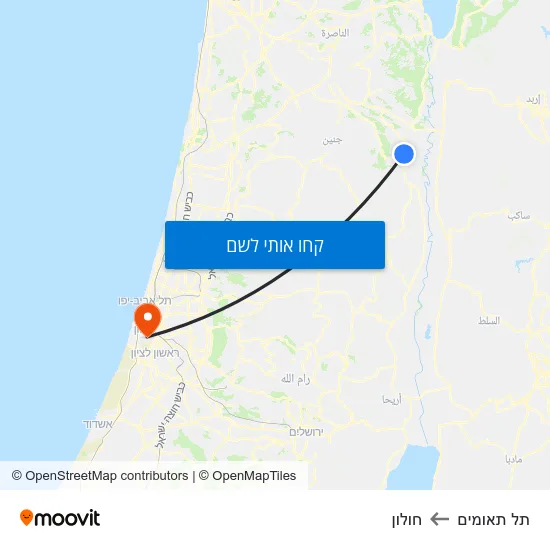 מפת תל תאומים לחולון