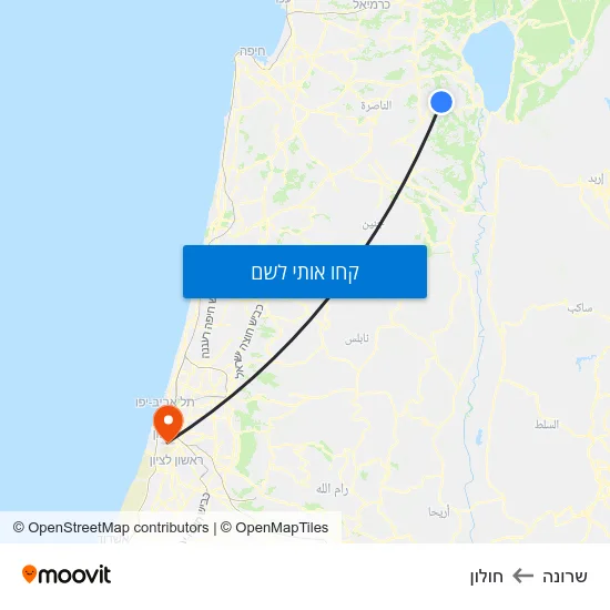 מפת שרונה לחולון