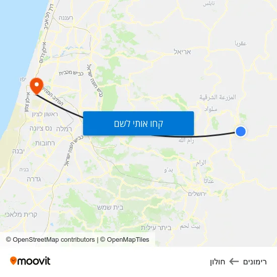 מפת רימונים לחולון