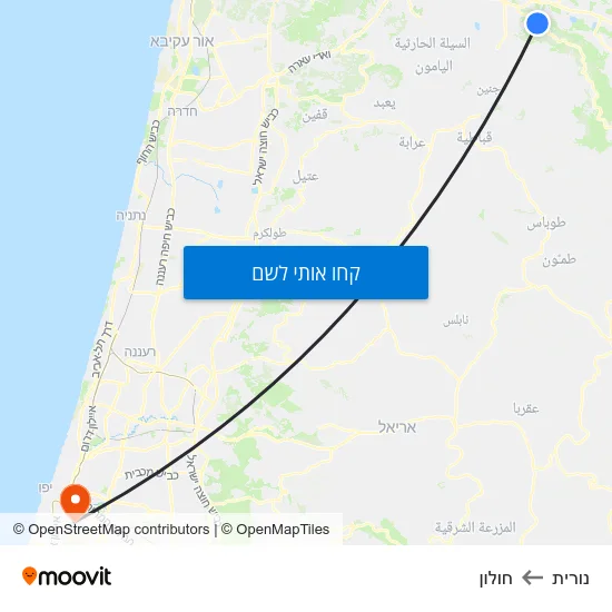 מפת נורית לחולון