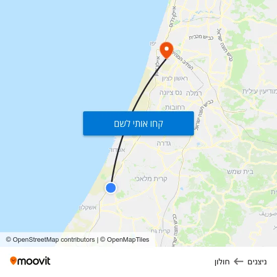 מפת ניצנים לחולון